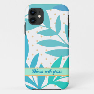 Trendy pastel verlaat iPhone Case