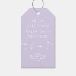 Trendy - Pastel Violet - Sneeuwvlok cadeau Labels Cadeaulabel