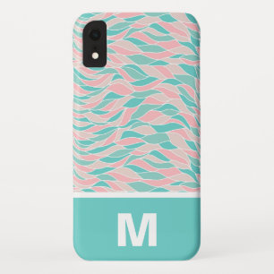 Trendy Pastel Waterverf verlaat patroonmonogram Case-Mate iPhone Case