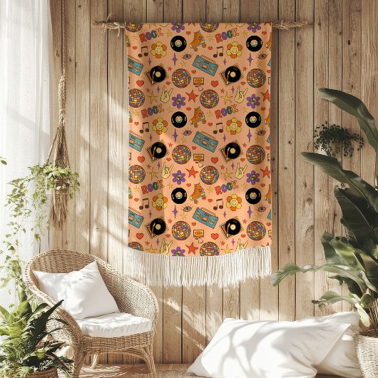 Trendy Pastel Worp Retro Groovy Deken Design