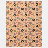 Trendy Pastel Worp Retro Groovy Deken Design (Voorkant)
