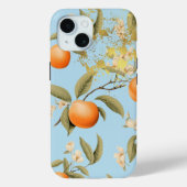 Trendy pastelblauw, Sinaasappel en goud abrikozenf Case-Mate iPhone Case (Achterkant)