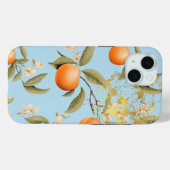 Trendy pastelblauw, Sinaasappel en goud abrikozenf Case-Mate iPhone Case (Achterkant (horizontaal))