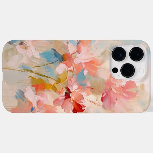 Trendy pastelbloem artistiek Abstract Case-Mate iPhone Case (Achterkant (horizontaal))