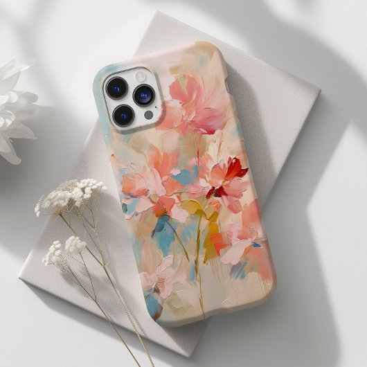 Trendy pastelbloem artistiek Abstract Case-Mate iPhone Case