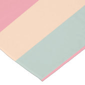 Trendy pastelkleuren roze perzik Blauwgroen gestre Korte Tafelloper (Hoek)