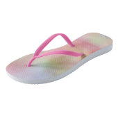Trendy pastelkleuren roze rood geel blauw groen teenslippers (Schuin)