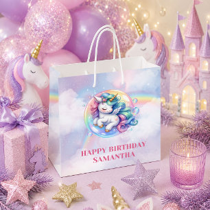 Trendy Pastelkleurige Eenhoorn Meisje Verjaardag Z Groot Cadeauzakje