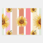 Trendy pastelstrepen hart valentijnen inpakpapier vel (Voorkant 2)