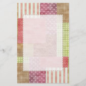 Trendy Patchwork Quilt Briefpapier (Voorkant)