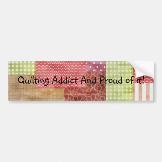 Trendy Patchwork Quilt Bumpersticker (Voorkant)