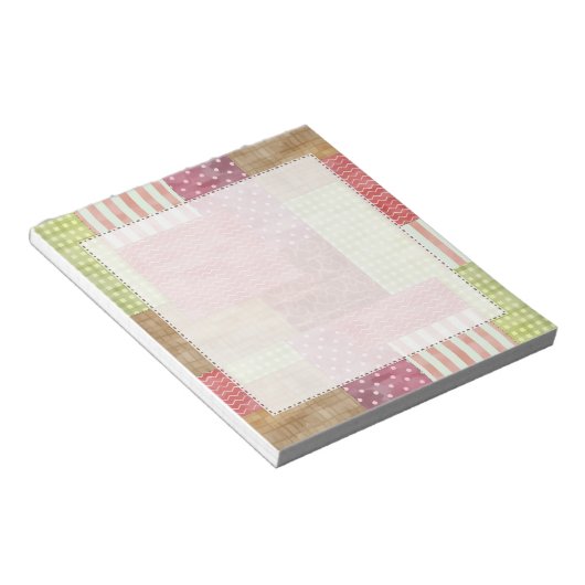 Trendy Patchwork Quilt Notitieblok (Schuin)