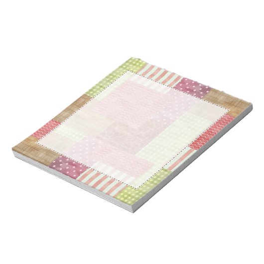 Trendy Patchwork Quilt Notitieblok (Linkerzijde)