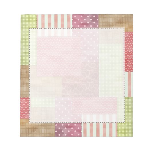 Trendy Patchwork Quilt Notitieblok (Voorkant)