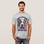 Trendy Patriottische Trotse Amerikaanse Pitbull Pa T-shirt (Voorkant volledig)