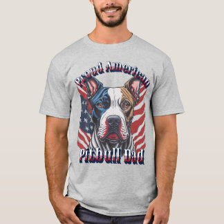 Trendy Patriottische Trotse Amerikaanse Pitbull Pa T-shirt