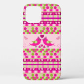 Trendy Patronen en Tortelduifjes Case-Mate iPhone Case (Achterkant)