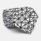 Trendy patroon met zwart-wit net thema stropdas (Opgerold)