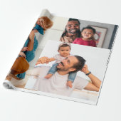 Trendy patroon Verjaardag upload je afbeelding cre Cadeaupapier (Uitgerold)