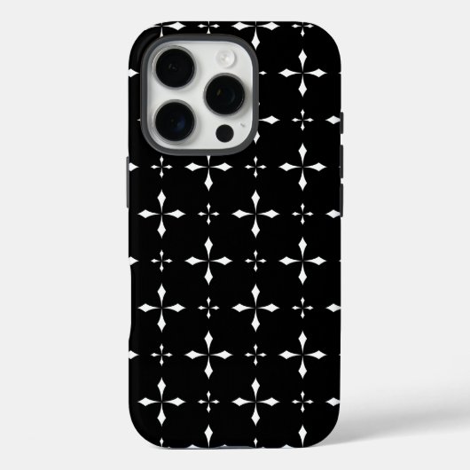 Trendy patroonontwerp in zwart en wit Case-Mate iPhone case (Achterkant)