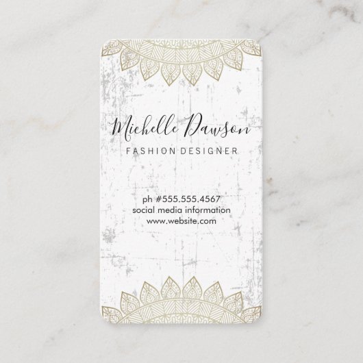 Trendy Patter Distress Visitekaartje (Voorkant)