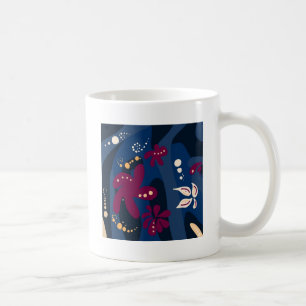 Trendy Pattern accessoires, abstract blauw roze Koffiemok