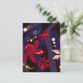 Trendy Pattern accessoires, zwart paars abstract Briefkaart (Staand voorkant)