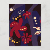 Trendy Pattern accessoires, zwart paars abstract Briefkaart (Voorkant)
