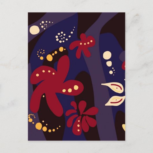 Trendy Pattern accessoires, zwart paars abstract Briefkaart (Voorkant)