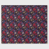 Trendy Pattern accessoires, zwart paars abstract Cadeaupapier (Vlak)
