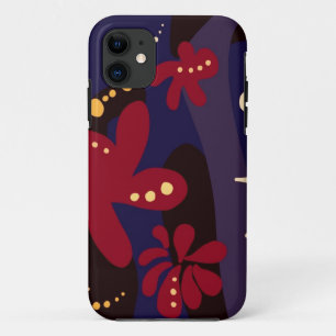 Trendy Pattern accessoires, zwart paars abstract Case-Mate iPhone Case