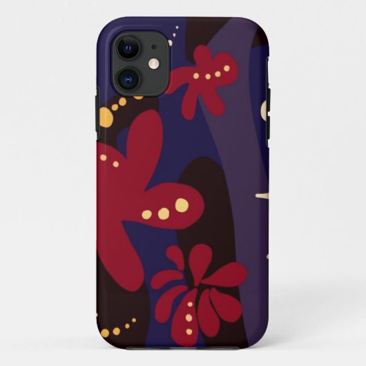 Trendy Pattern accessoires, zwart paars abstract Case-Mate iPhone Case (Achterkant)
