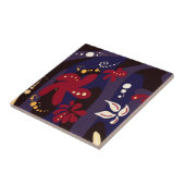 Trendy Pattern accessoires, zwart paars abstract Tegeltje (Zijkant)