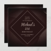 Trendy Pattern Birthday Invitation Kaart (Voorkant / Achterkant)