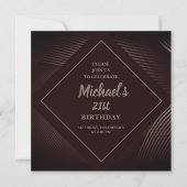 Trendy Pattern Birthday Invitation Kaart (Voorkant)