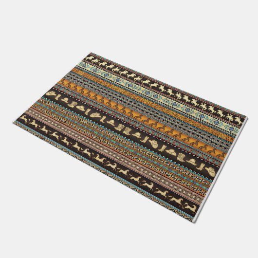 Trendy  Pattern Rug, Retro Vibes Deurmat (Schuin)