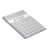 Trendy patterns of pastel gray, pink and blue  notitieboek (Rechterzijde)