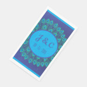 TRENDY PAUW PATROON AANGEPASTE TEKST IN GROEN BLAU SERVET (Hoek)