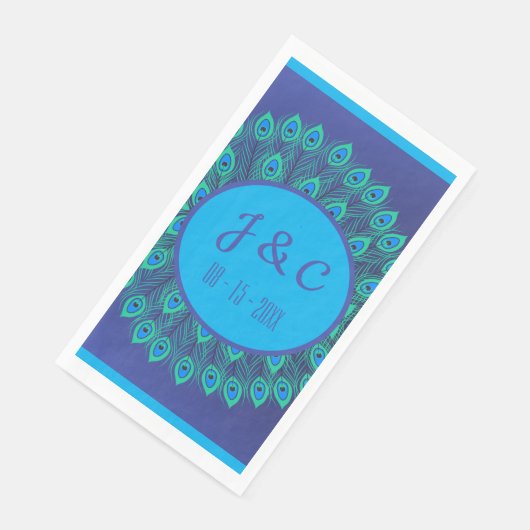 TRENDY PAUW PATROON AANGEPASTE TEKST IN GROEN BLAU SERVET (Hoek)