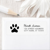 Trendy Paw Print Return Address Label (Insitu)