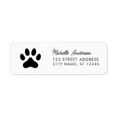 Trendy Paw Print Return Address Label   (Voorkant)