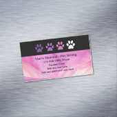 Trendy Paw Prints Pet Sitter Visitekaartje Magnet Magnetisch Visitekaartje (Voorbeeld)
