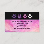 Trendy Paw Prints Pet Sitter Visitekaartjes (Voorkant)