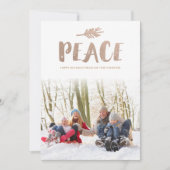 Trendy Peace Holiday Photo Cards Feestdagenkaart (Voorkant)