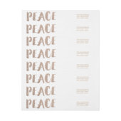Trendy Peace Wraparound Holiday Labels (Vel)