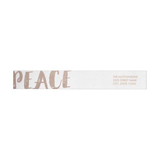 Trendy Peace Wraparound Holiday Labels (Individueel)