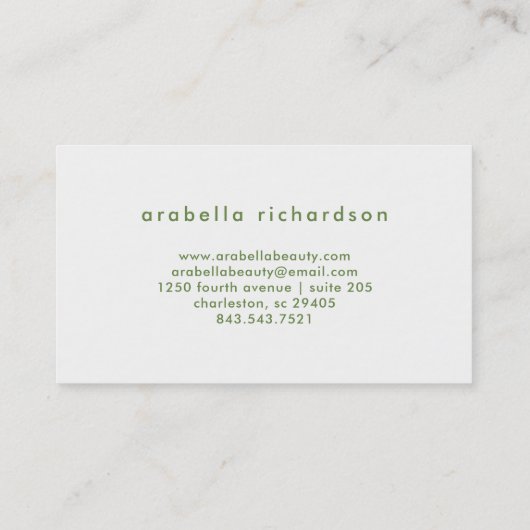 Trendy Peach and Gold Waterverf Floral Visitekaartje (Achterkant)