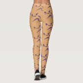 Trendy Peach Vrouwen Tennis Patroon Leggings (Achterkant)
