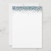 Trendy Peacock Blue Glitter Sweet 16 Birthday Kaart (Achterkant)