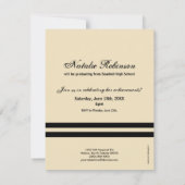 Trendy Pearl Bow Graduation Party Fotouitnodiging Kaart (Achterkant)